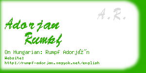adorjan rumpf business card